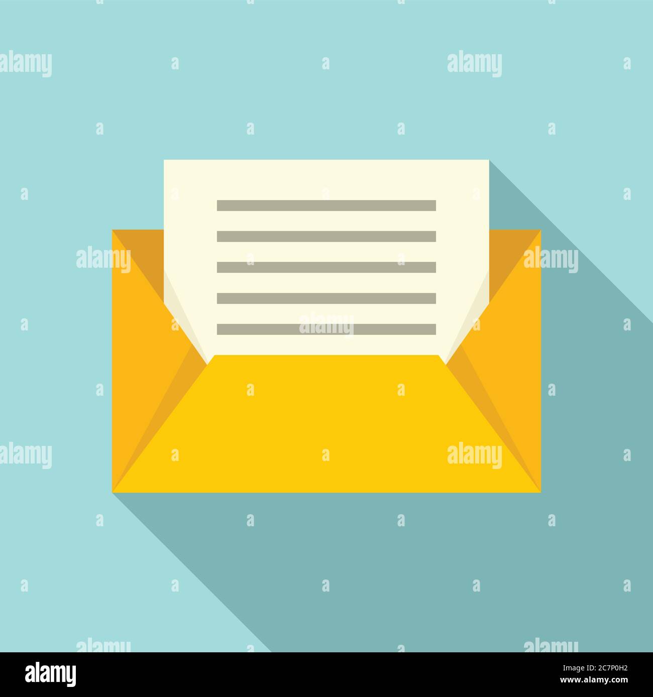 Marketing mail icon. Flat illustration of marketing mail vector icon ...