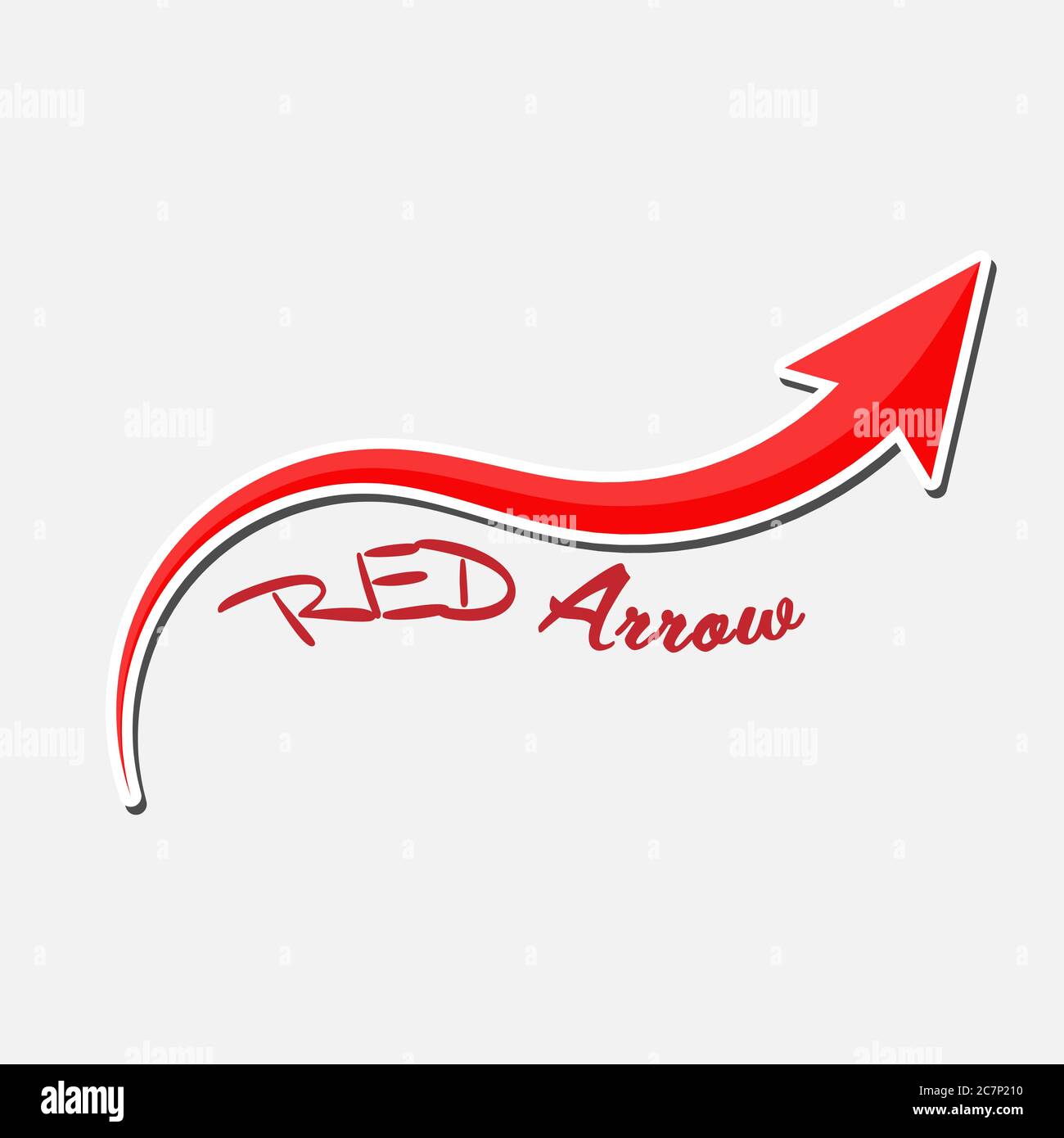 Red arrow. Vector illustration for theme design isolated on a white ...