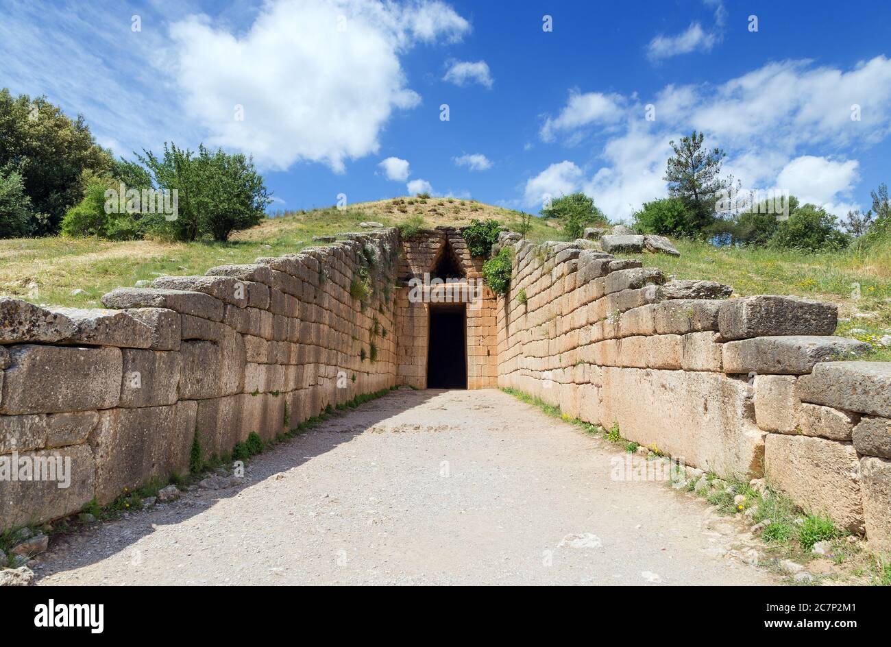 Treasury of Atreus, Mycenae, Greece. Stock Photo