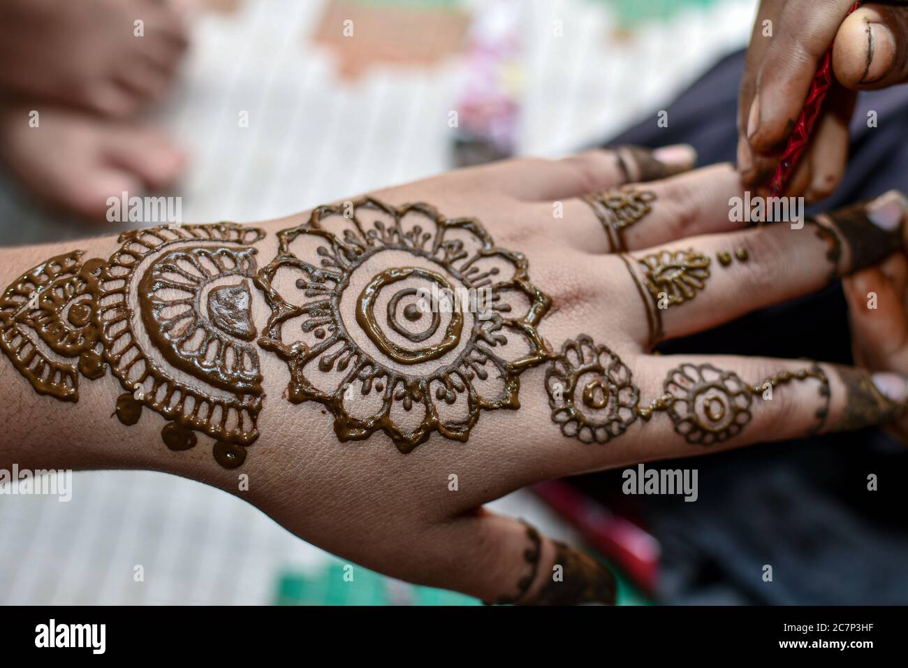 Beautiful Mehndi Designs On Hand At Indian Hindu Marriage. 03 ...