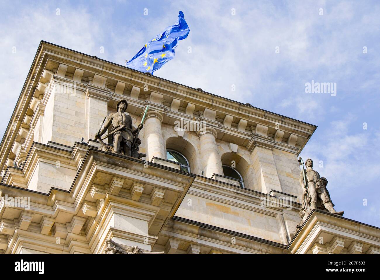BERLIN, GERMANY - OCTOBER 12, 2017: The Reichstag bears silent witness