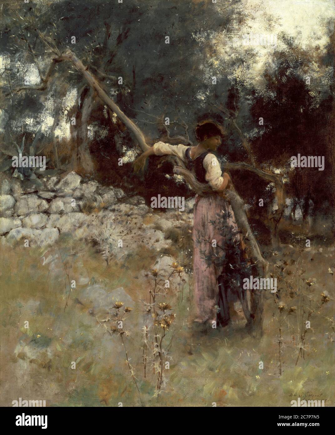 Artwork from the famous painter John Singer Sargent. Stock Photo