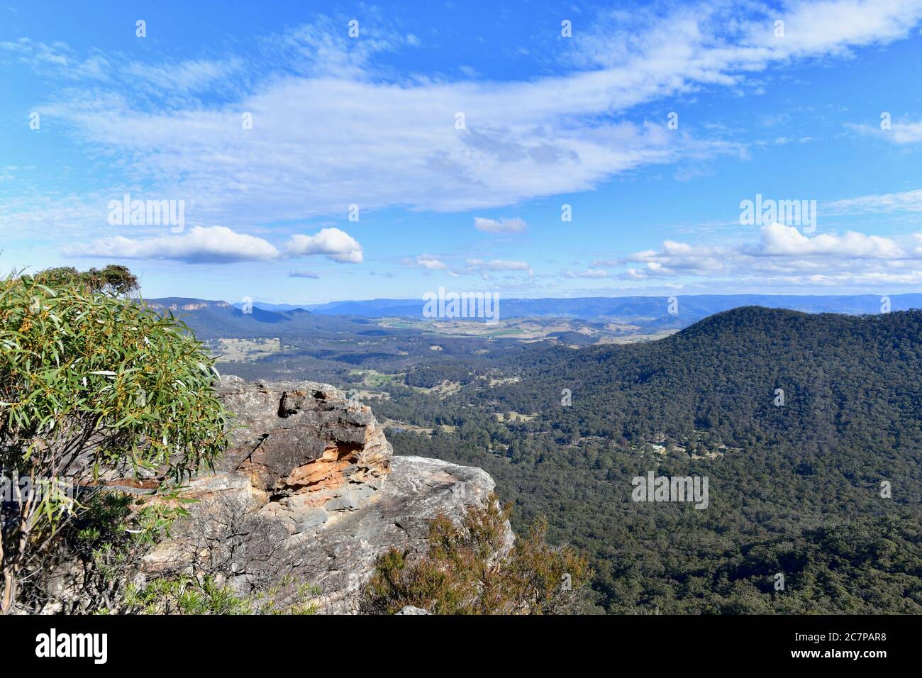 A view in the Blue Mountains from Sunset Rock Stock Photo