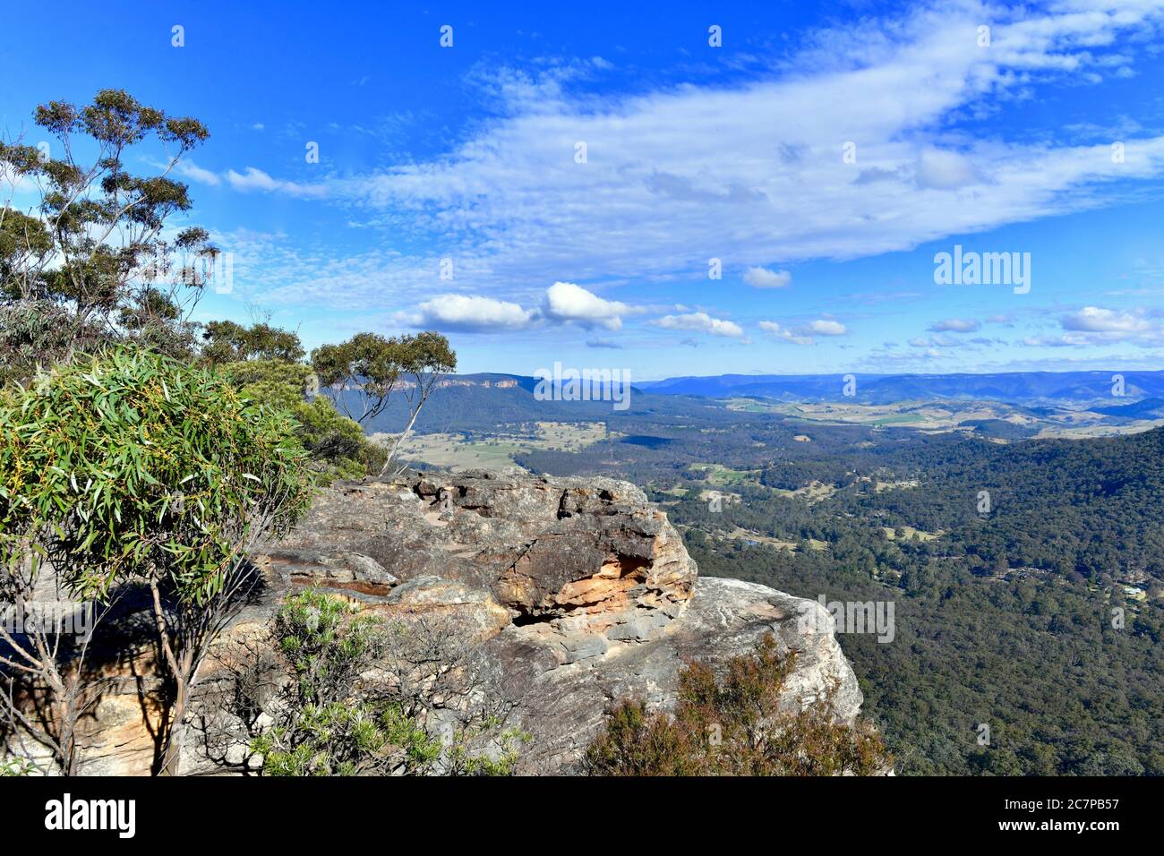 A view in the Blue Mountains from Sunset Rock Stock Photo