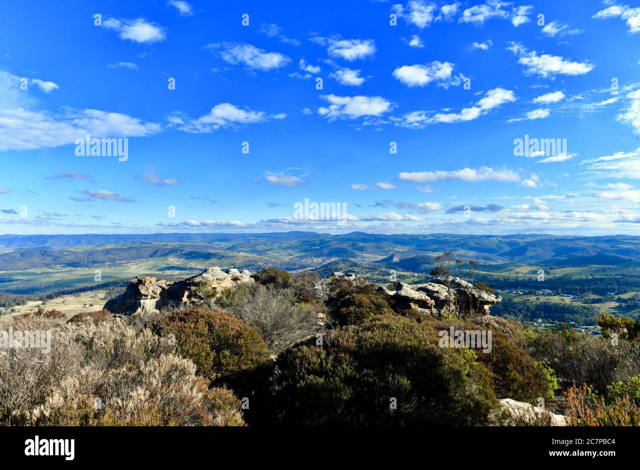 A view from Hassan's Wall near Lithgow, NSW Stock Photo