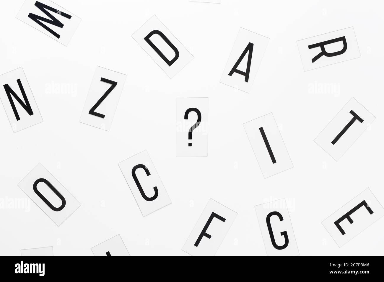 black lightbox letters over white background Stock Photo Alamy