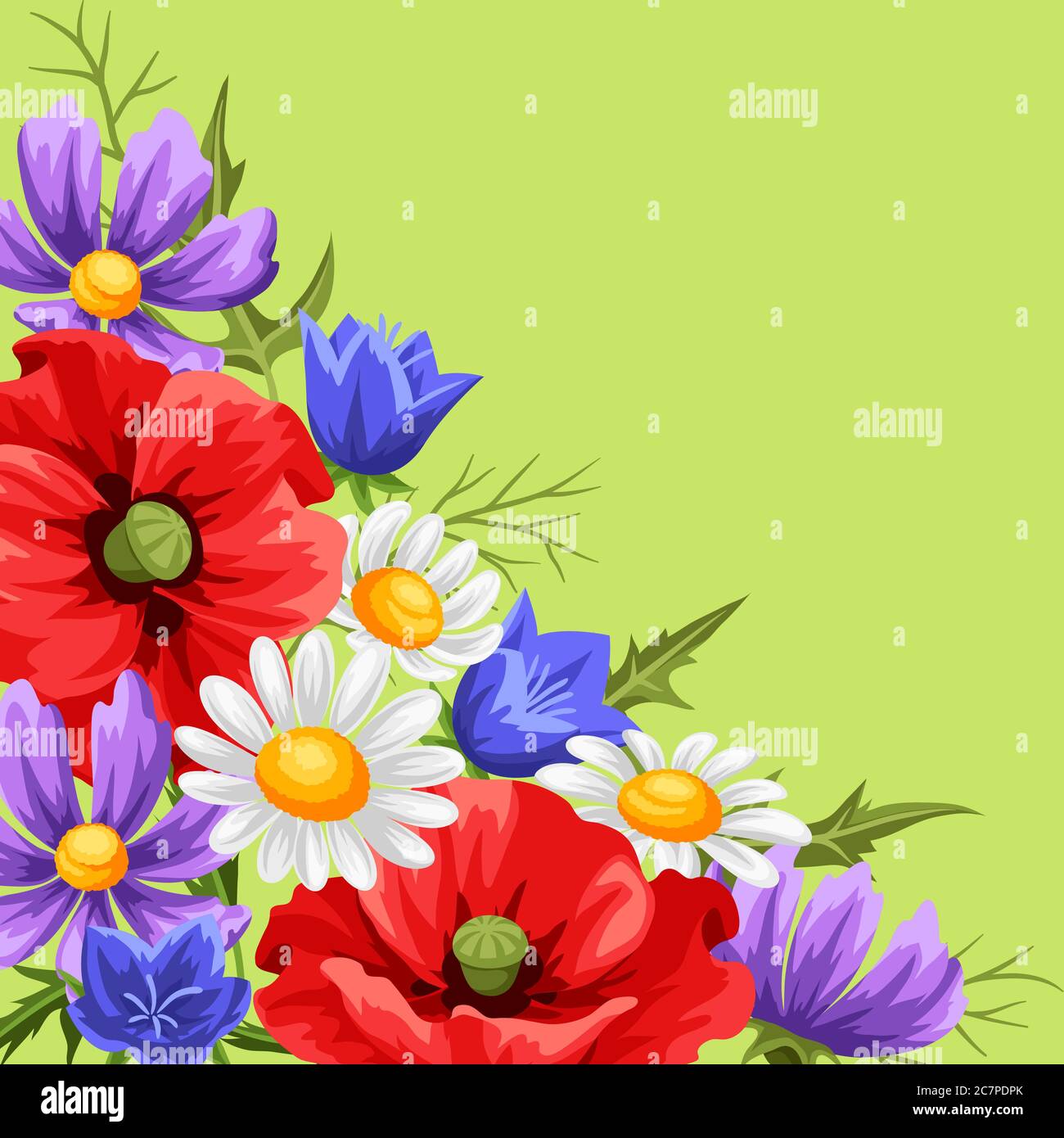 Background with summer flowers Stock Vector Image & Art - Alamy