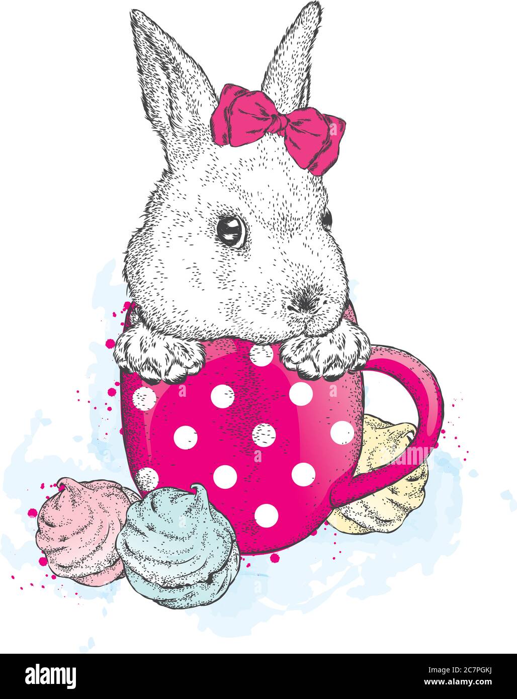 Adorable Bunny in a Cup