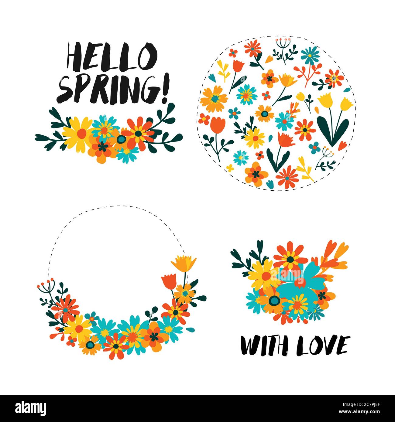 floral vector set Stock Vector Image & Art - Alamy