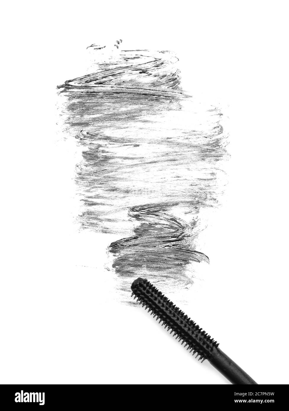 Black mascara on white background Stock Photo Alamy