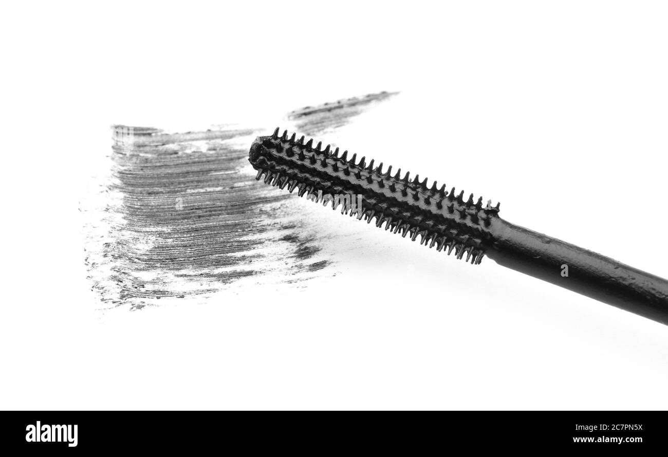 Black mascara on white background Stock Photo Alamy