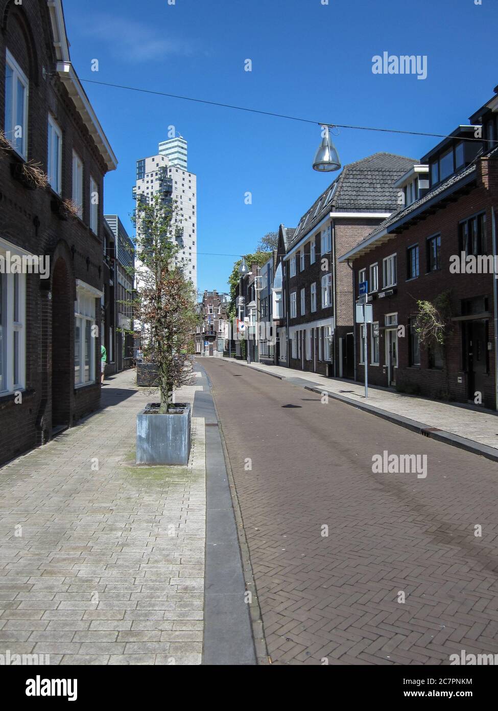 Tne newly build appartment building in the city centre of Tliburg Netherlands Stock Photo