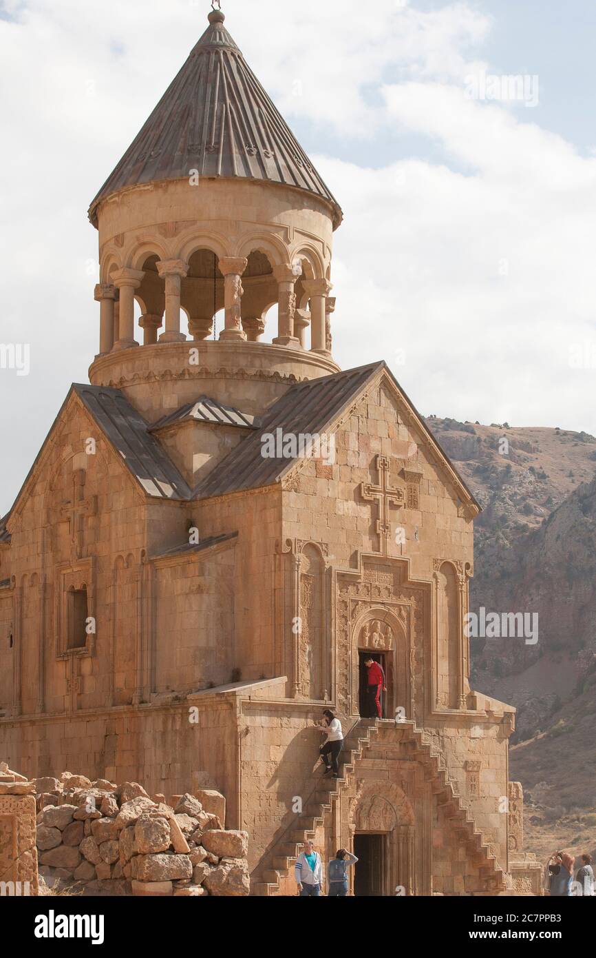 Astvatsatsin church is one of the buildings in the Noravank Monastery complex  in Western Armenia. Stock Photo