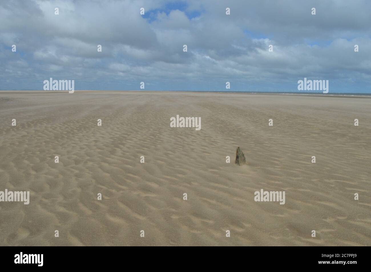 Talacre beach sand patterns Stock Photo