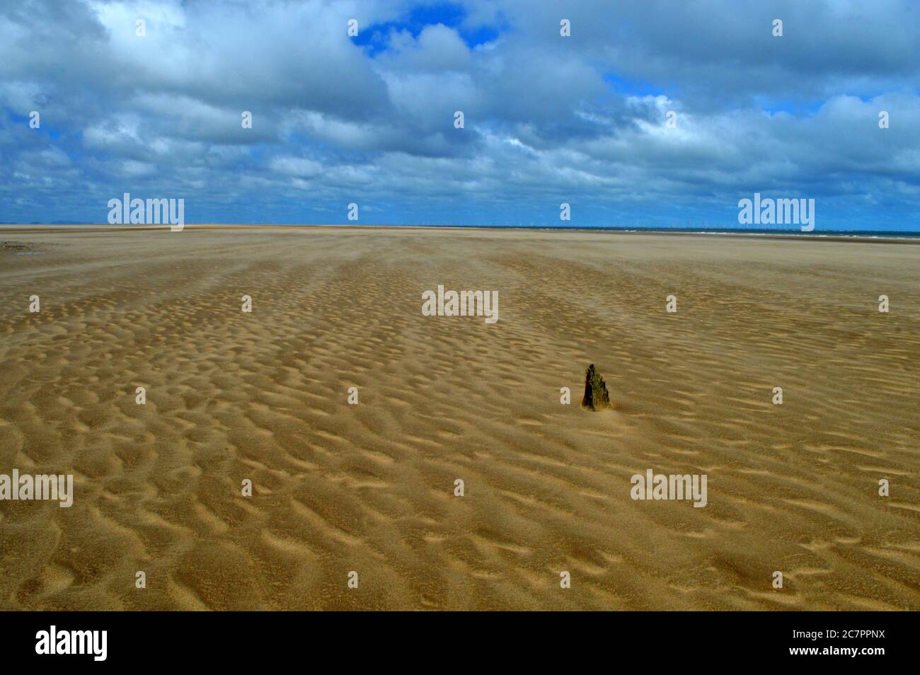 Talacre beach sand patterns Stock Photo