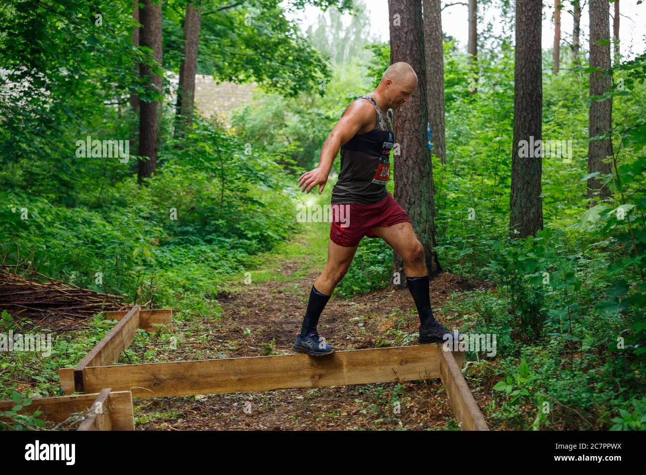For Fun Run Riga City Riga, Latvia. Run race, people were engaged in sports activities ...