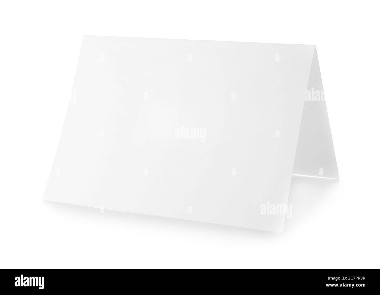 Blank card on white background Stock Photo - Alamy
