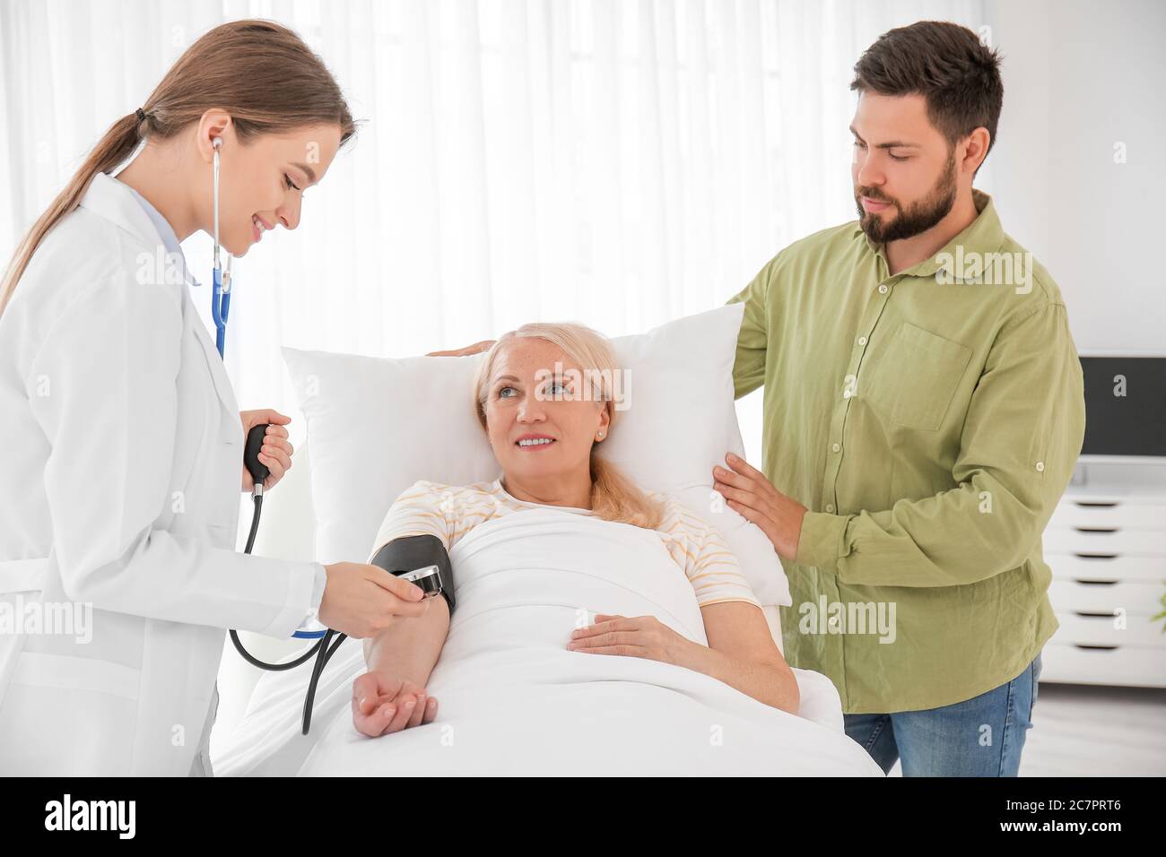 Mature mother and son doctor hi-res stock photography and images - Alamy