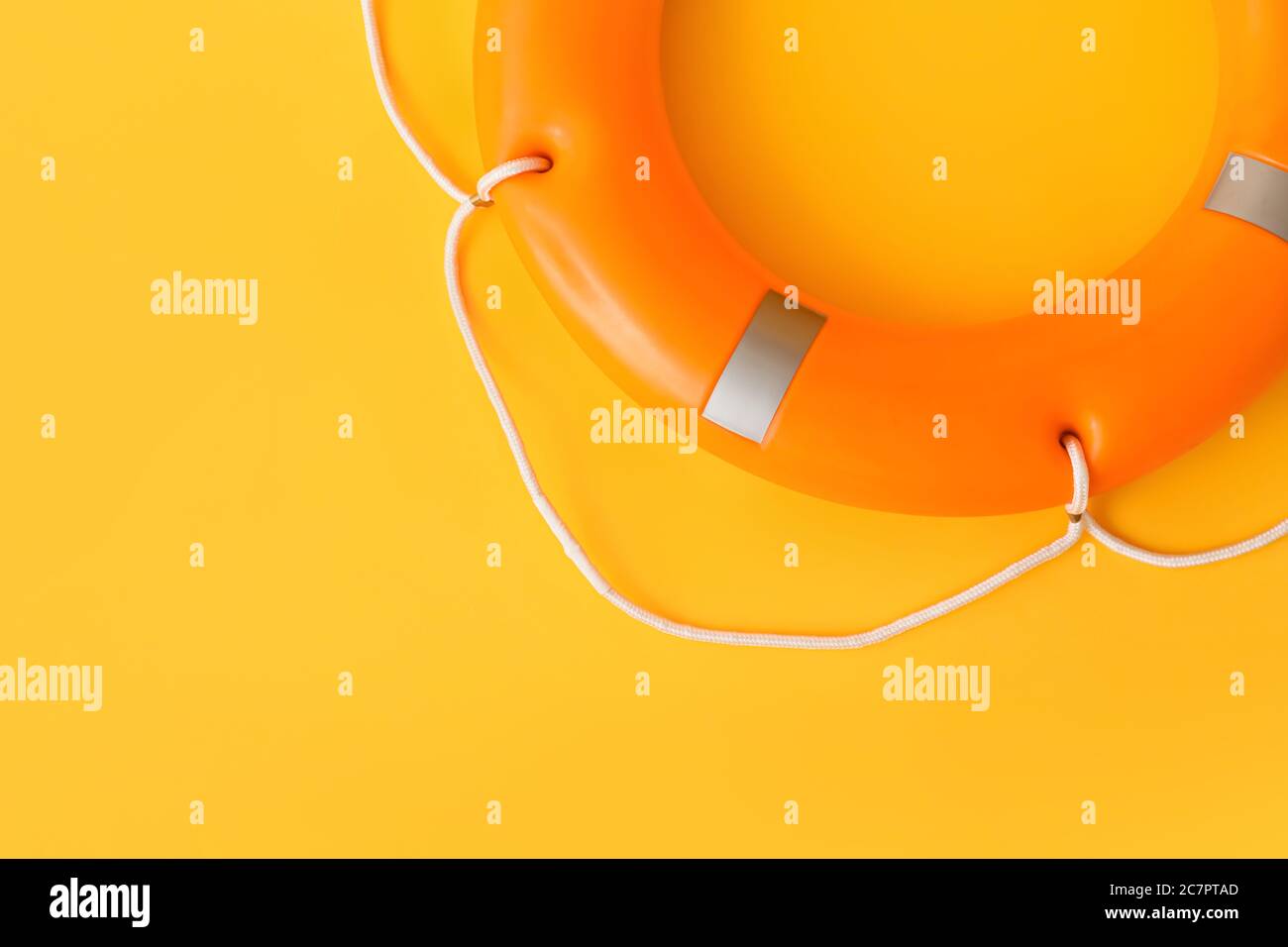 Lifebuoy ring on color background Stock Photo