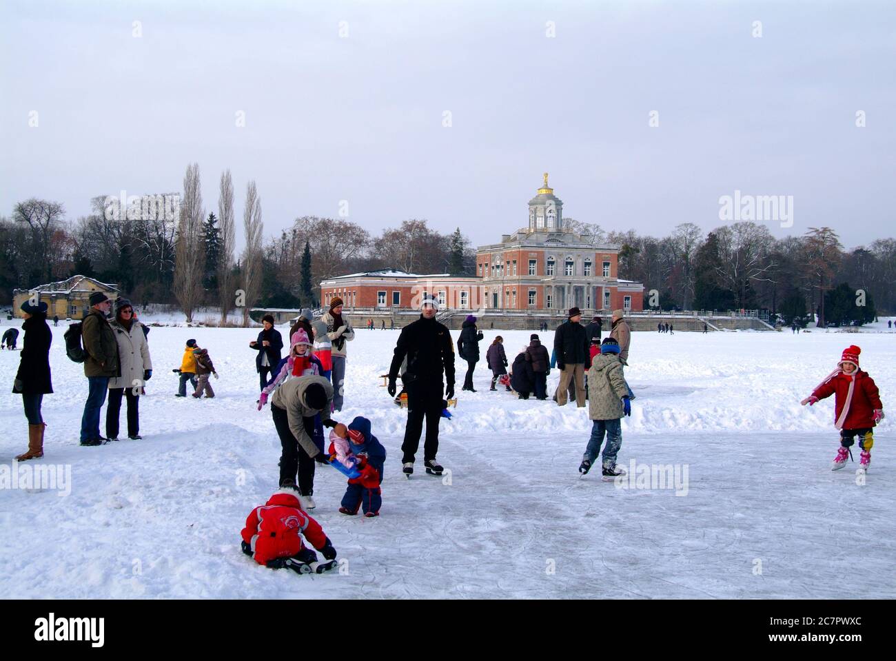 Ice scating in Potsdam Stock Photo Alamy