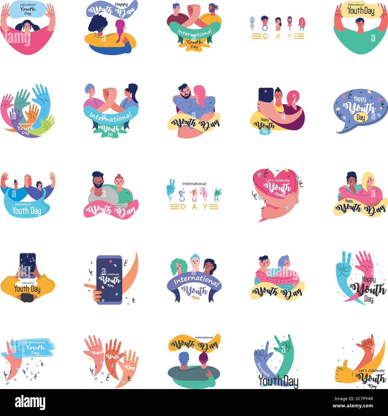 Family festival teenagers Stock Vector Images - Alamy