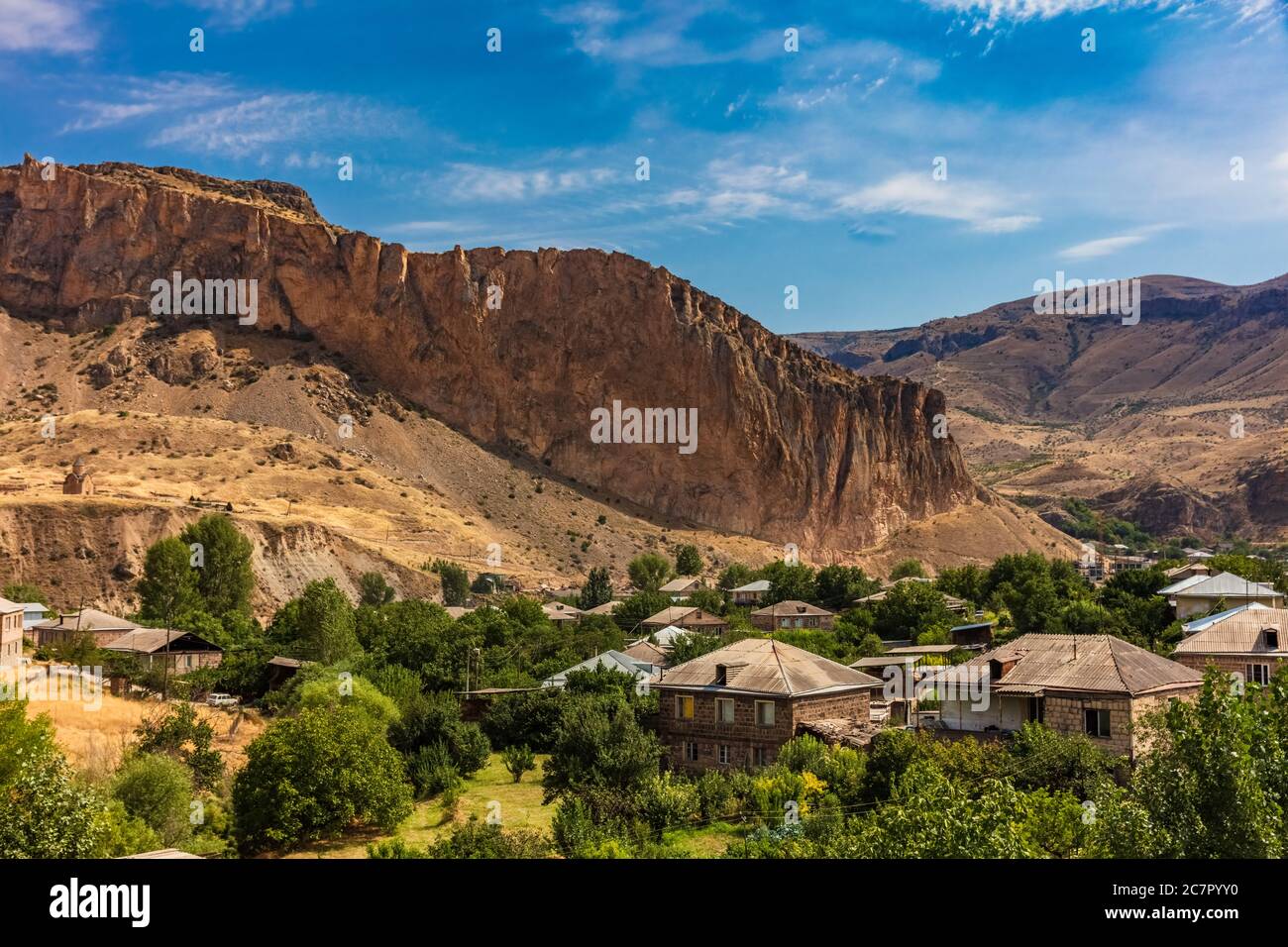 Holy Mother of God Church in Areni Vayots Dzor landscape moutains landmark of Armenia eastern Europe Stock Photo