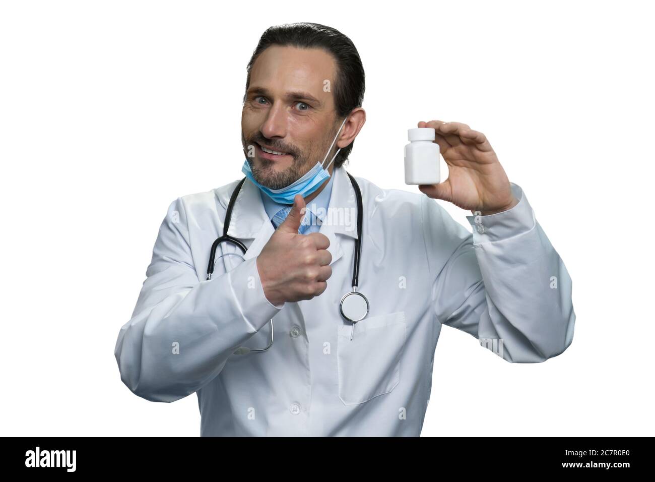 Smart doctor recommends the medicine Stock Photo - Alamy