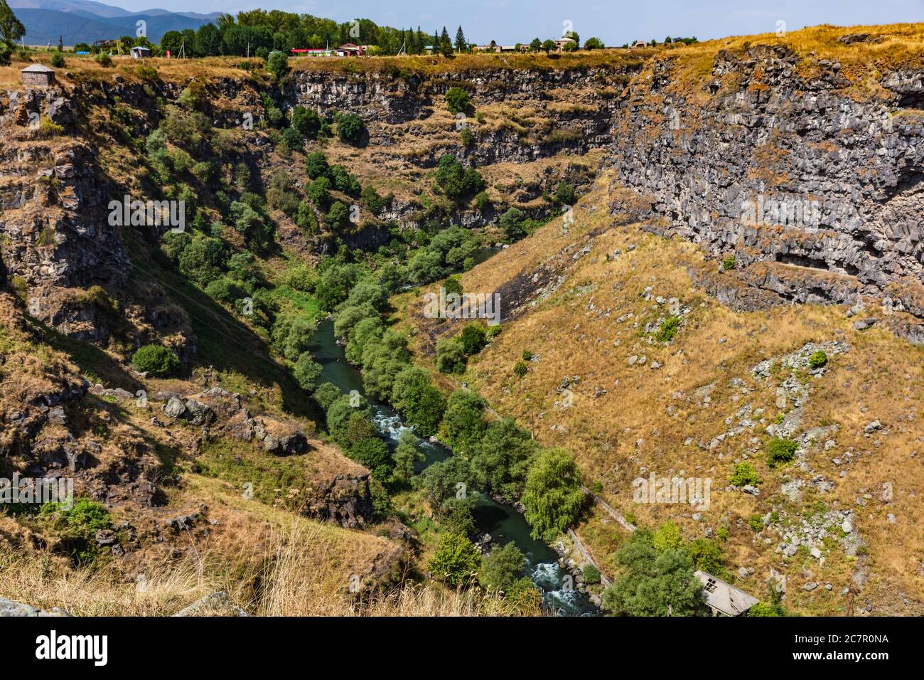 Dzoraget river Lori Berd canyon panorama landscape Stepanavan landmark of Lorri Armenia eastern Europe Stock Photo