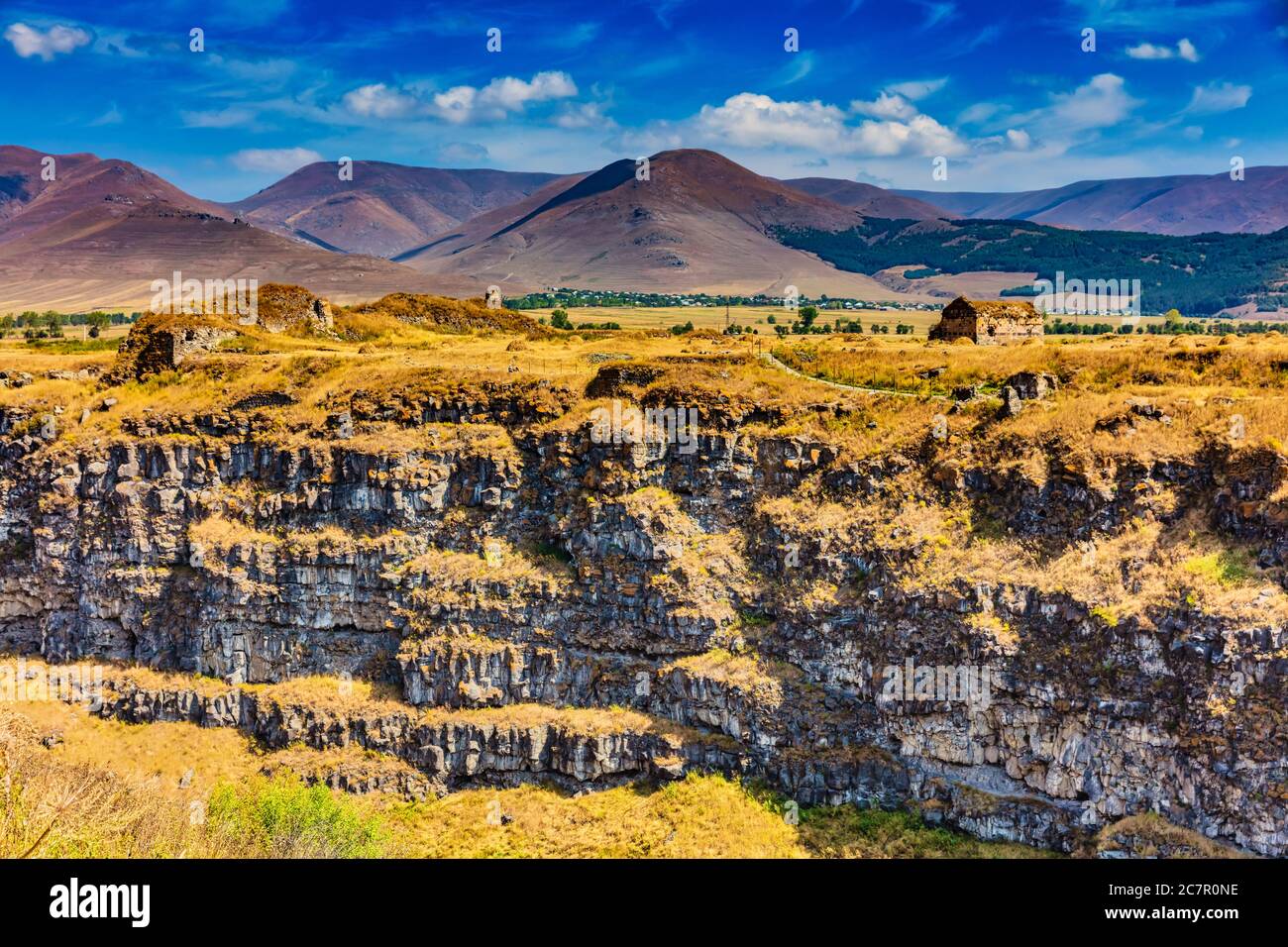 Lori Berd canyon panorama landscape Stepanavan landmark of Lorri Armenia eastern Europe Stock Photo