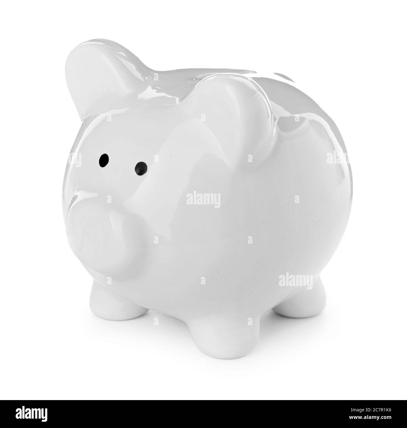 Piggy bank on white background Stock Photo Alamy