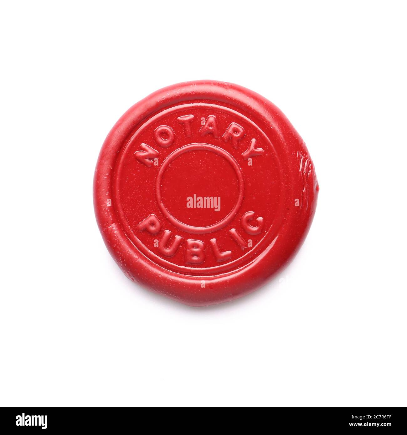 Wax seal stamp of notary public on white background Stock Photo Alamy