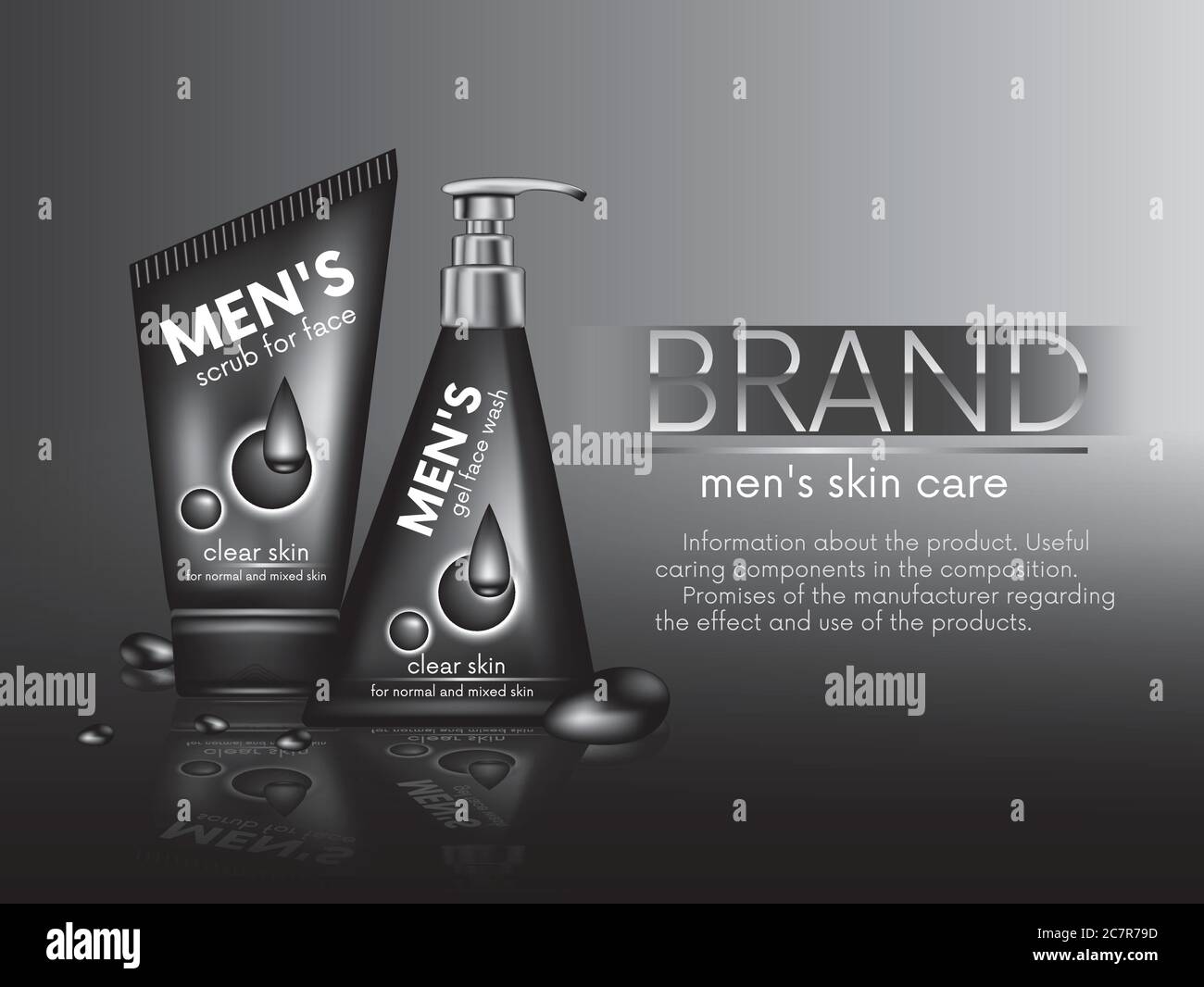 A readymade concept for an advertising poster of male antiperspirants