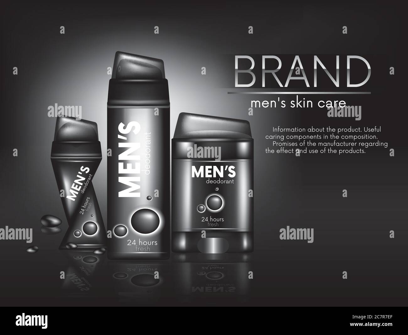 A readymade concept for an advertising poster of male antiperspirants
