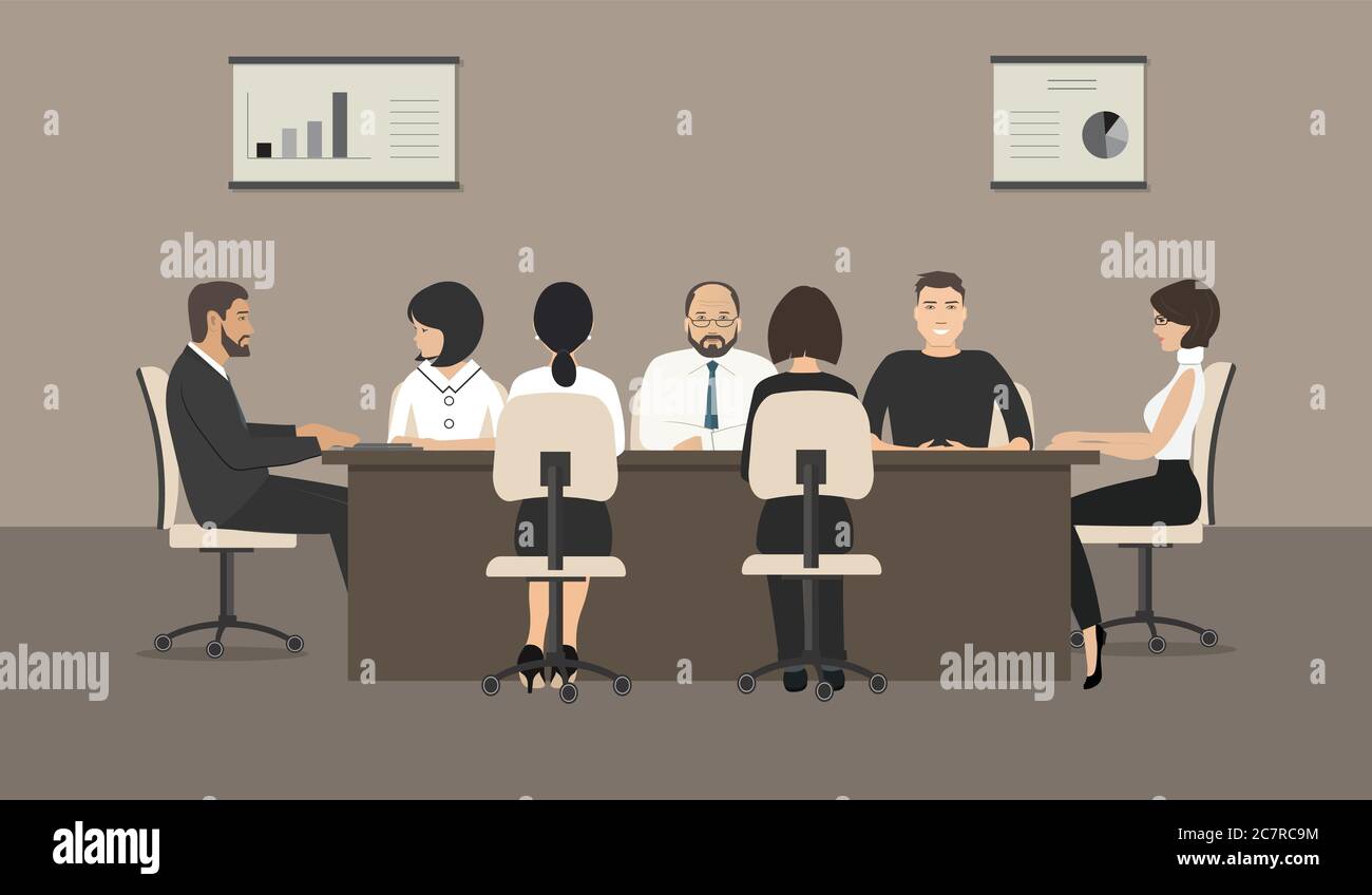 Meeting table cartoon hi-res stock photography and images - Alamy Meeting table cartoon hi-res stock photography and images - Alamy