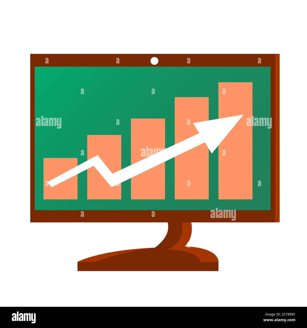 Computer monitor with growth chart Stock Vector Image & Art Alamy