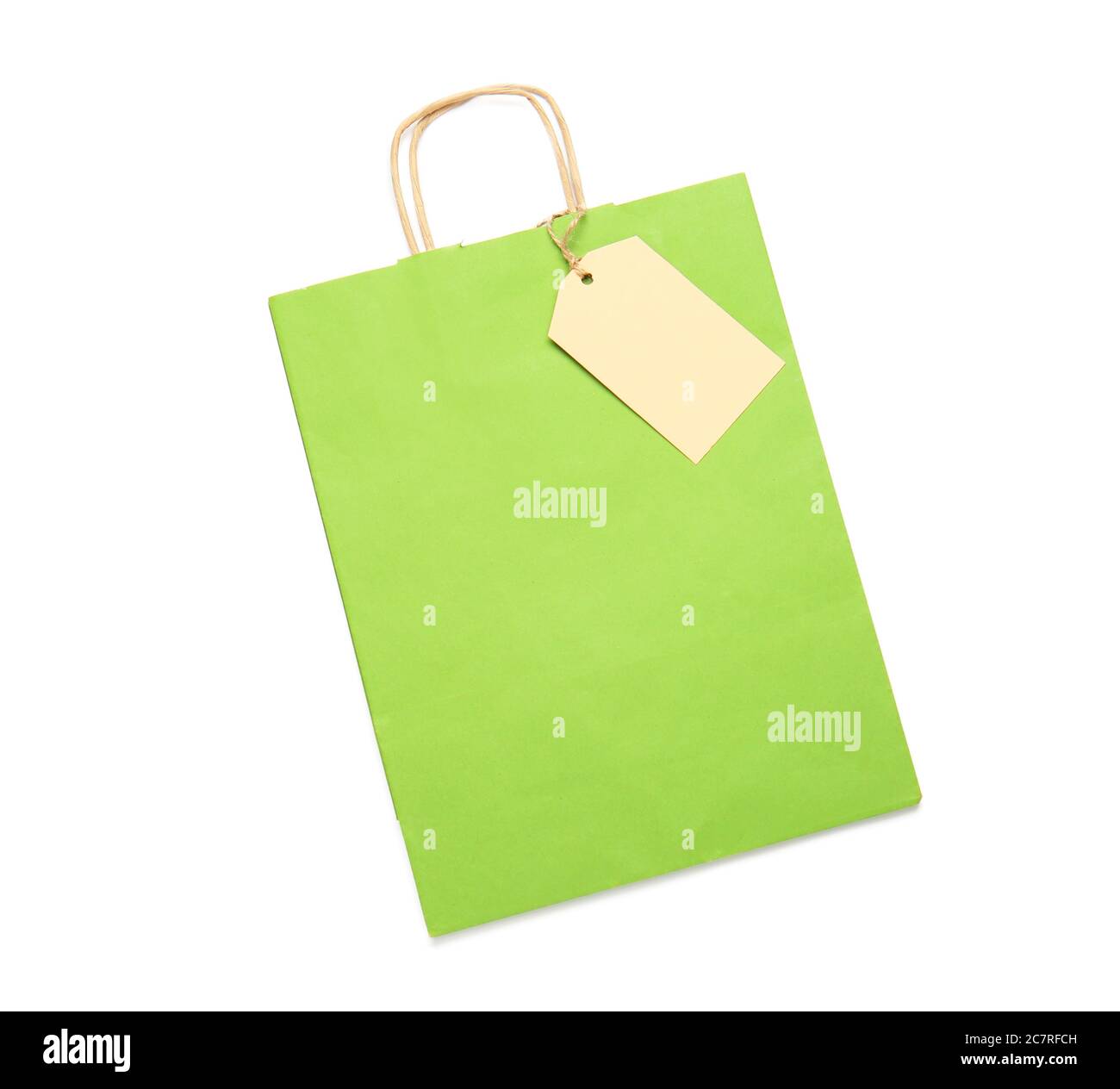 Paper shopping bag on white background Stock Photo