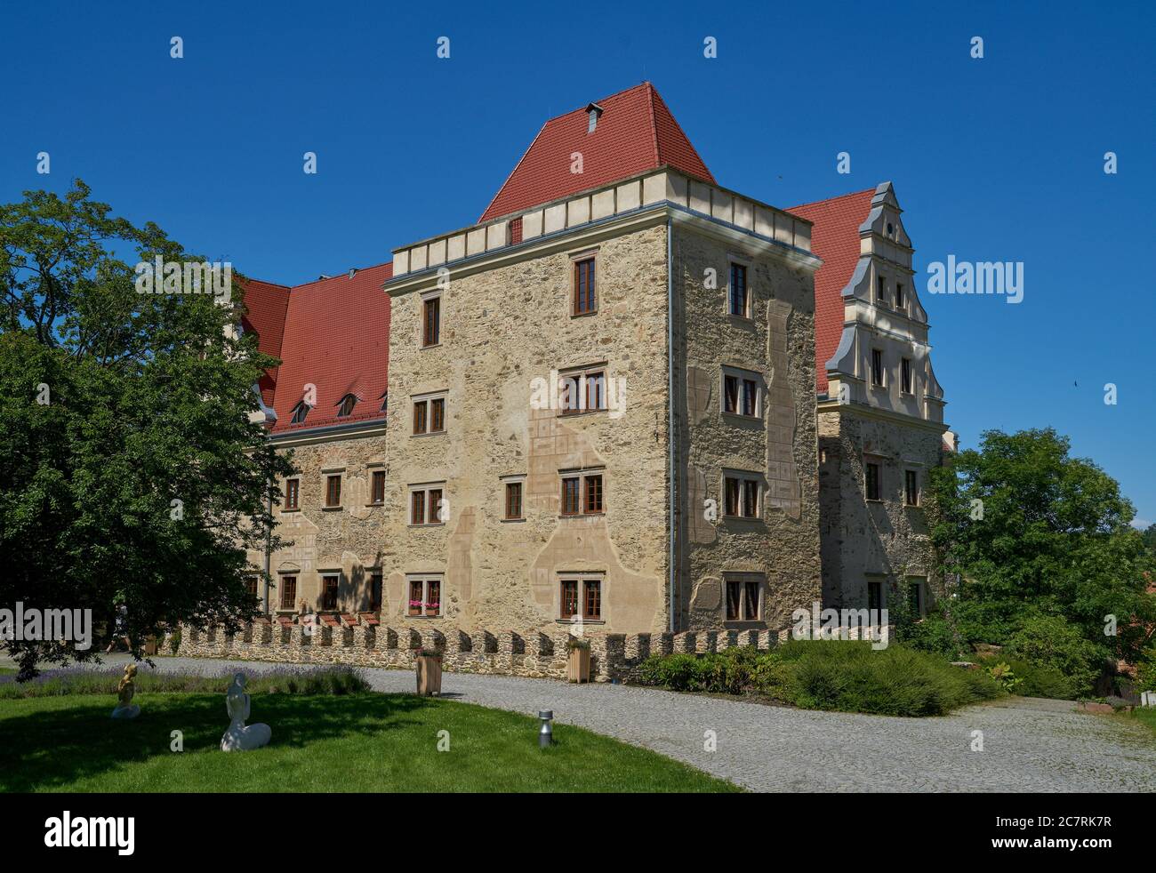 The Gola Castle Schloss Guhlau Renaissance Palace Uroczysko Siedmiu Stawow  Luxury hotel lower Silesia Poland Stock Photo - Alamy
