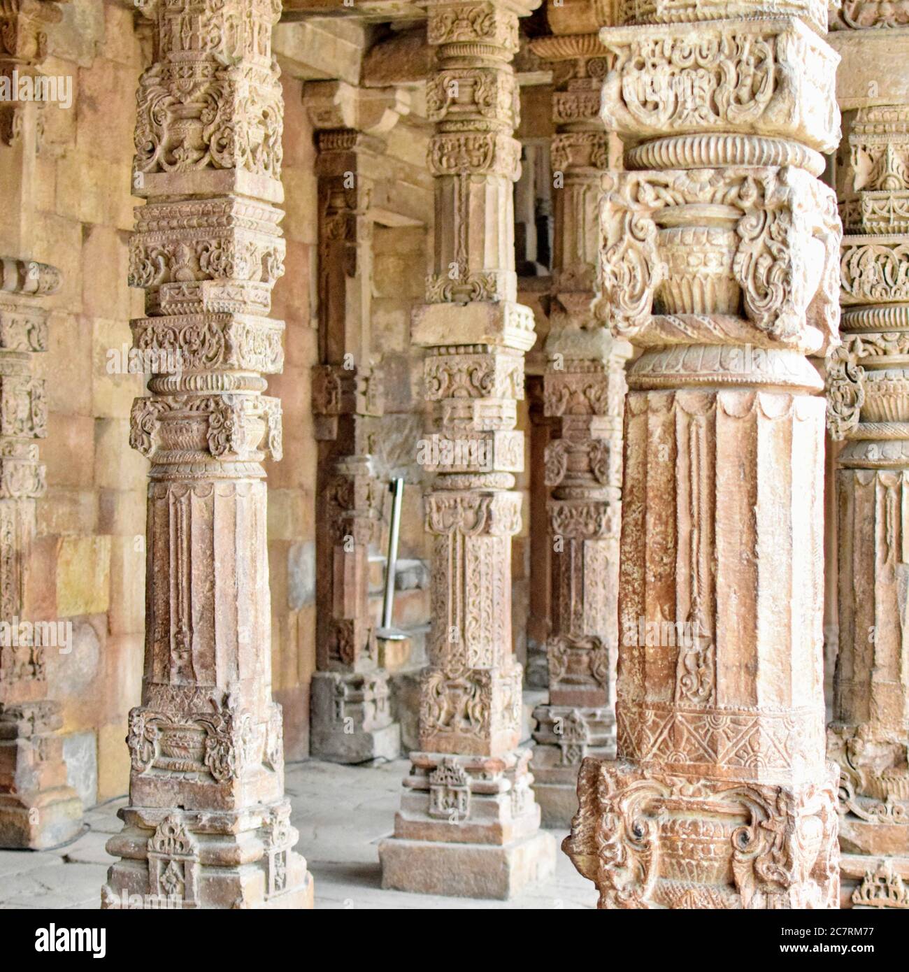 Inside The Qutub Minar Complex With Antic Ruins And Inner Square Inside The Qutub Minar Complex With Antic Ruins And Inner Square