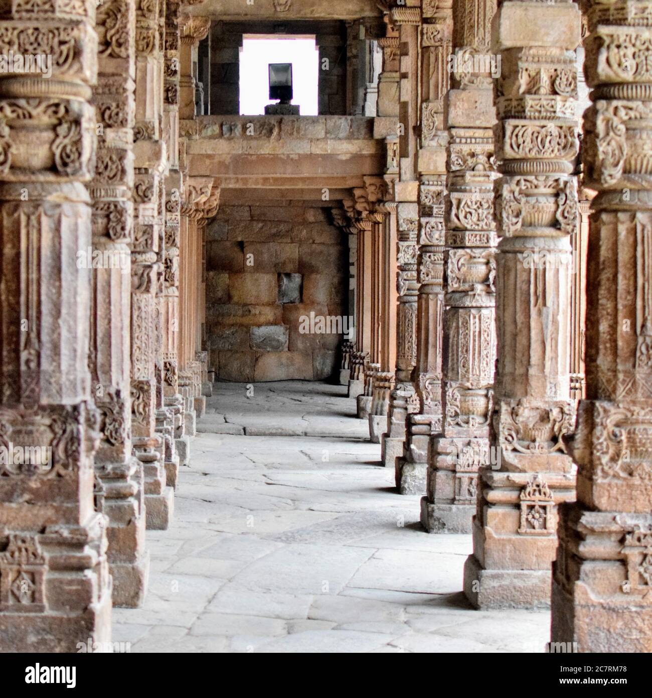 Inside The Qutub Minar Complex With Antic Ruins And Inner Square Inside The Qutub Minar Complex With Antic Ruins And Inner Square