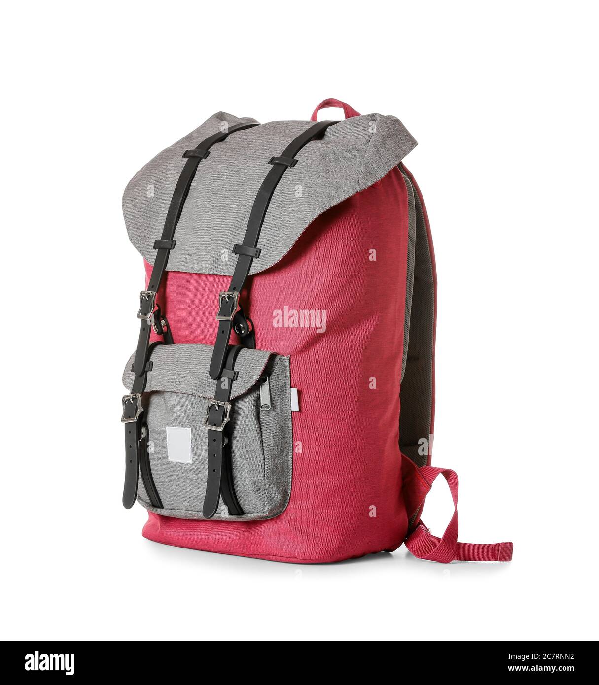 Modern tourist's backpack on white background Stock Photo - Alamy