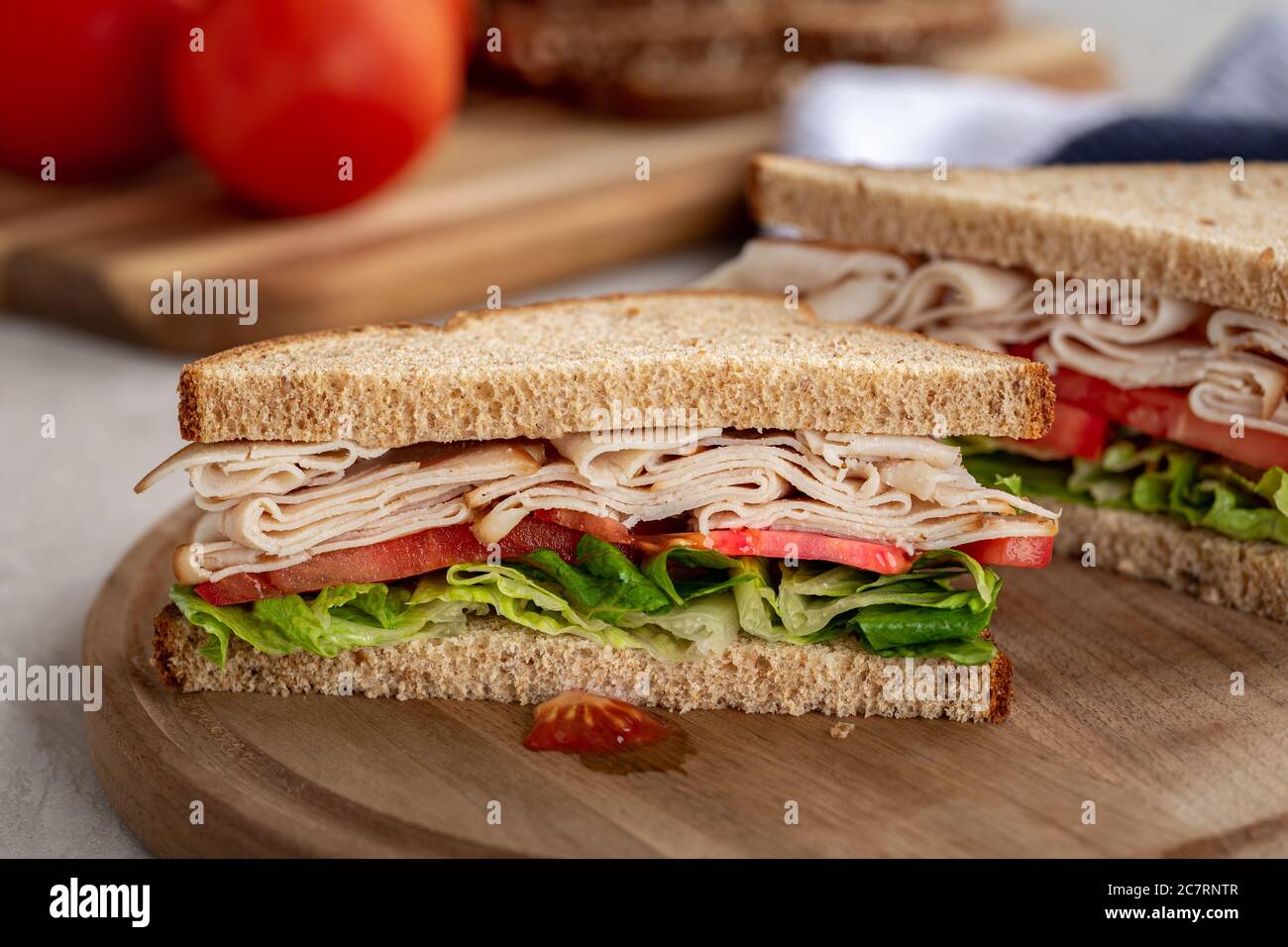 Turkey sandwich whole wheat hires stock photography and images Alamy
