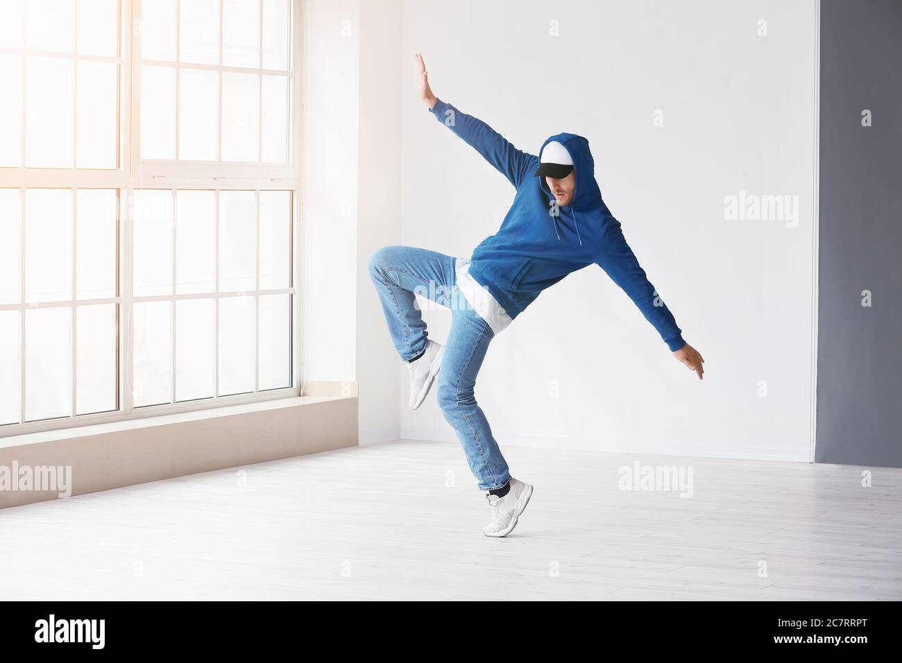 Male hiphop dancer in studio Stock Photo Alamy