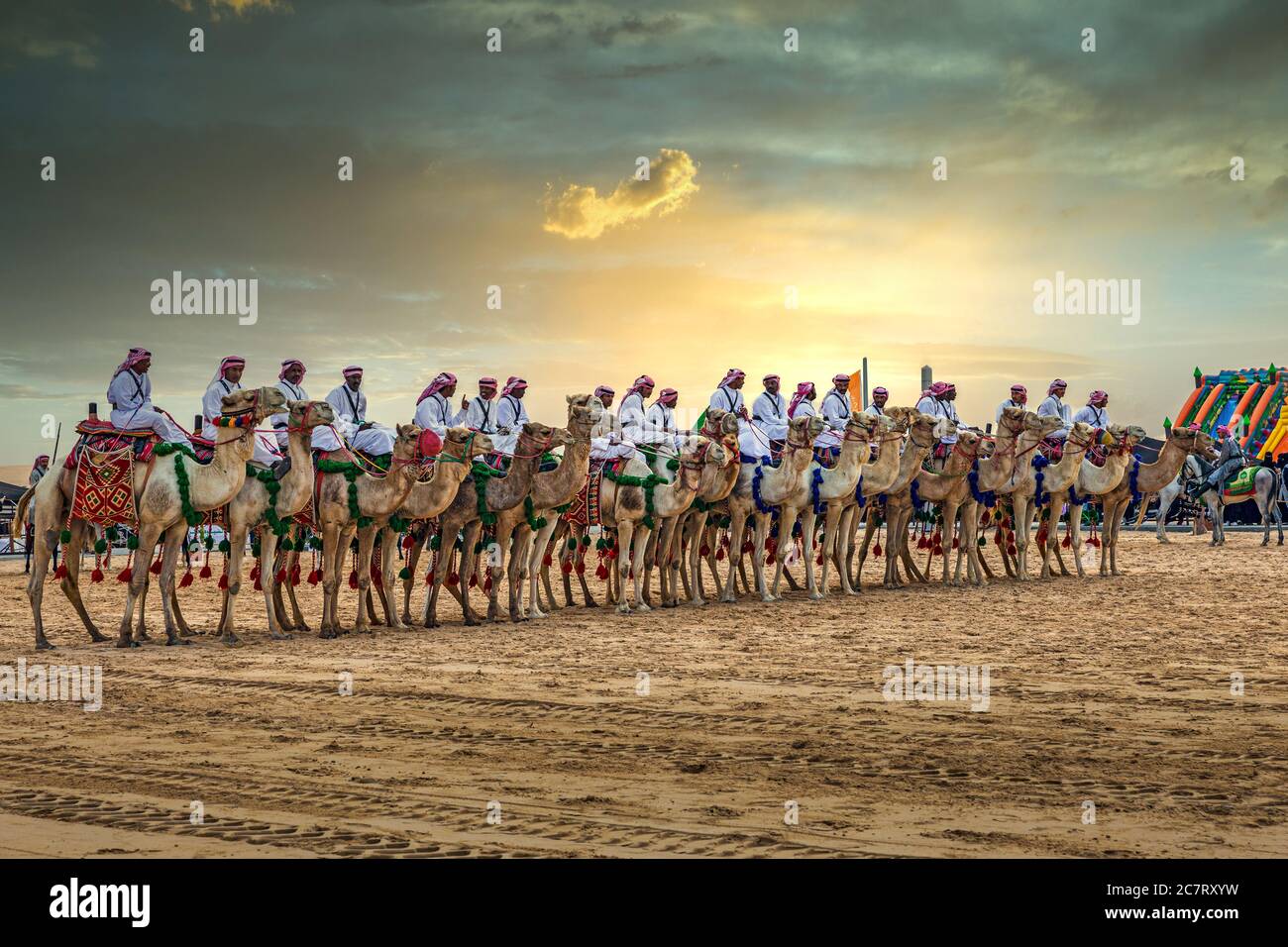 Abqaiq Desert Safari Festival Saudi Arabia Stock Photo