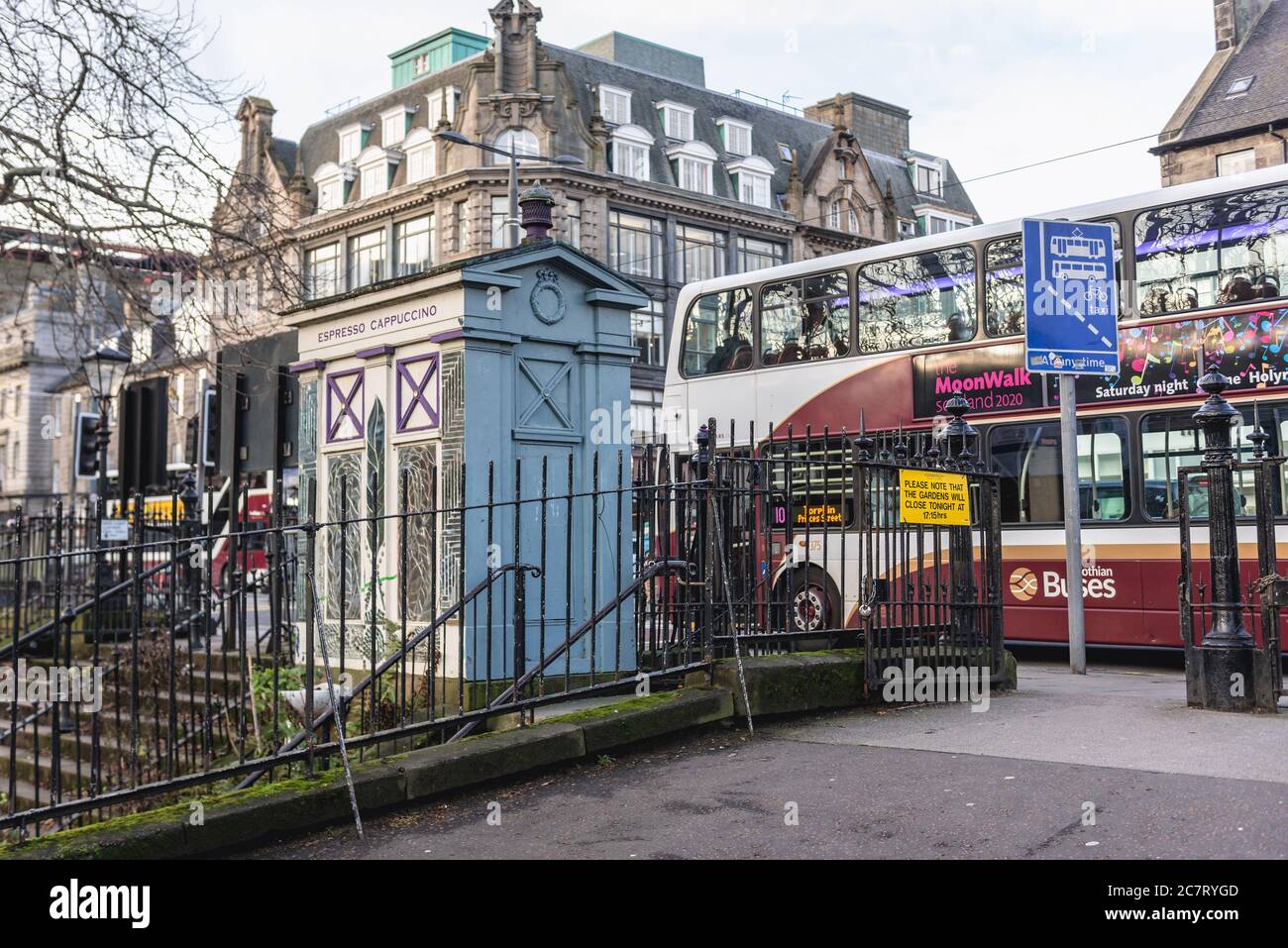 Tupiniquim cafe in old police box in Edinburgh, the capital of Scotland, part of United Kingdom Stock Photo