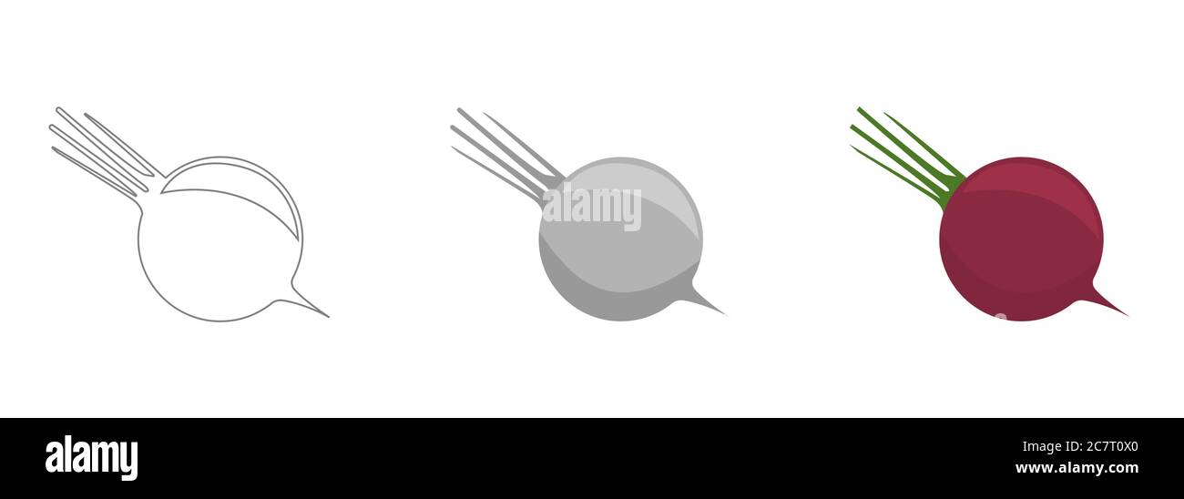 Beetroot vector icons Stock Vector