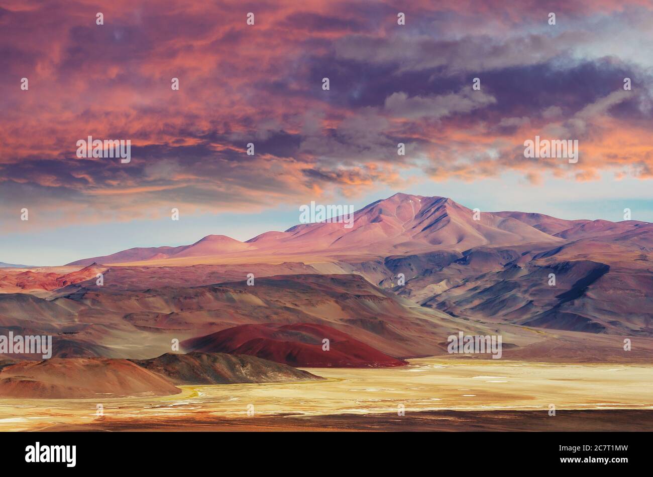 Breathtaking panorama view of Altiplano mountains, South America ...