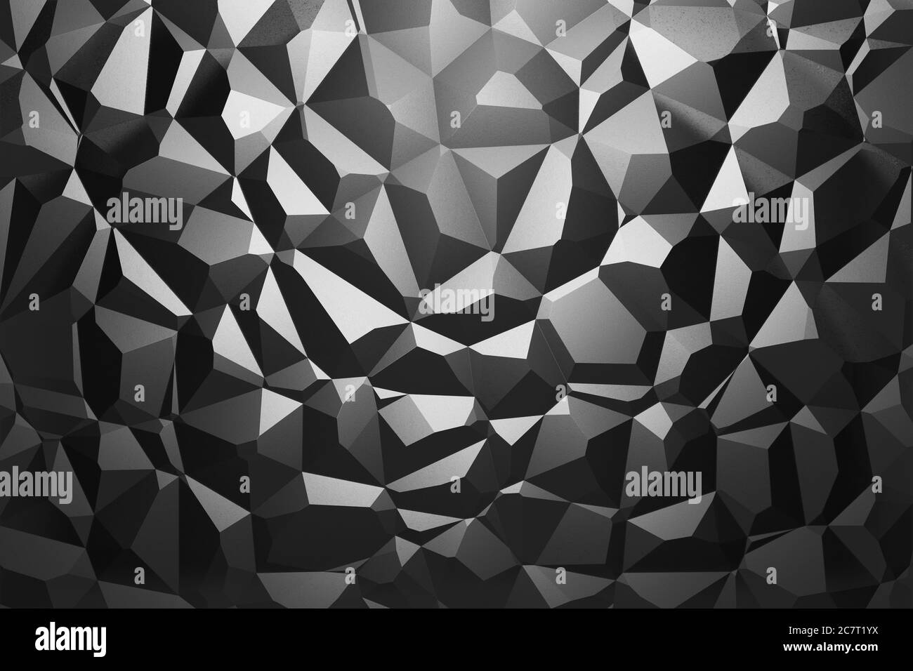 3D Gray metallic, pattern, asymmetric and geometric abstract shapes on textured Background. High quality 3d illustration Stock Photo
