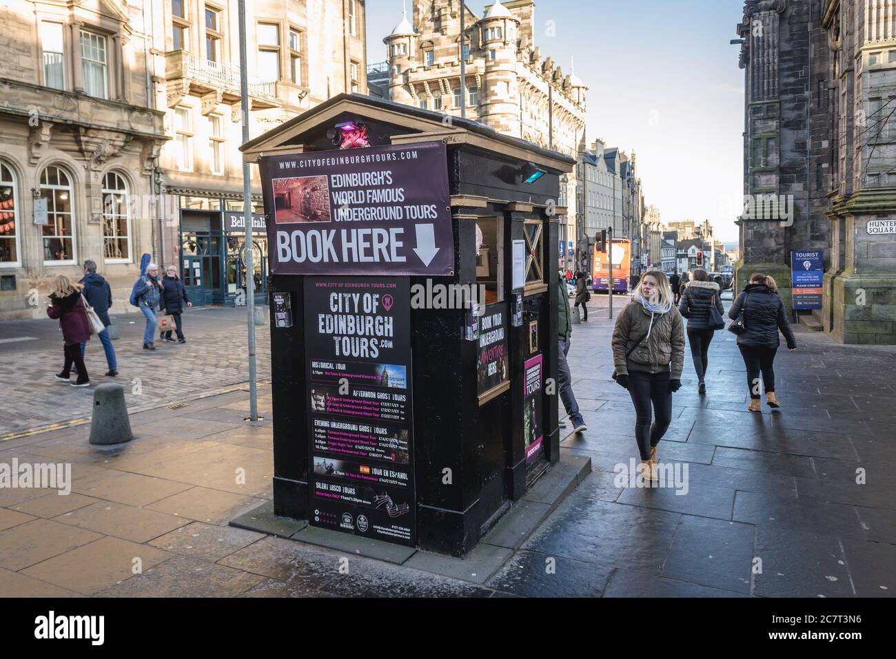Ticket booth operated by City of Edinburgh Tours, former Royal Mile