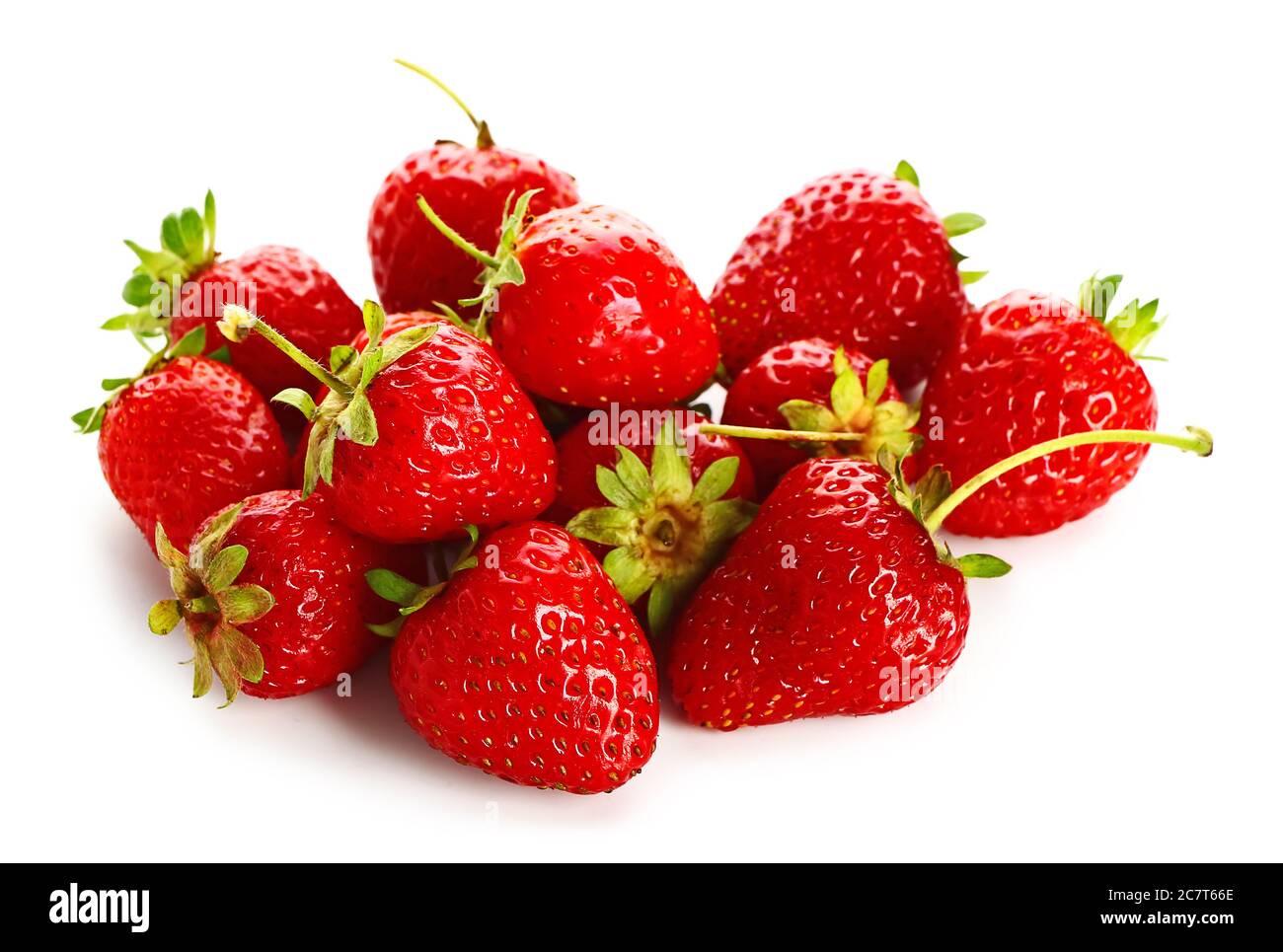 Fresh ripe strawberry on white background Stock Photo - Alamy
