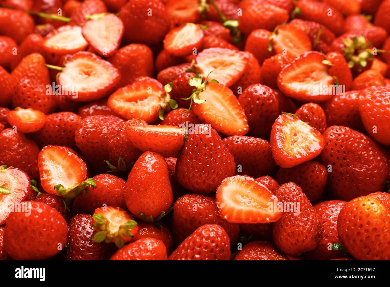 Fresh ripe strawberry as background Stock Photo - Alamy